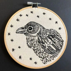 Nevermore Raven Hand Embroidery Kit