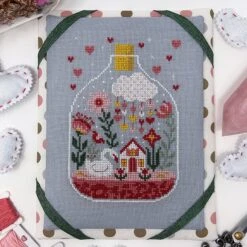 Valentine Terrarium Cross Stitch Pattern