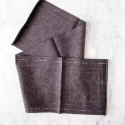 Olympus Sashiko Embroidery Coaster Set -Olympus Handmade Store japanese sashiko coaster collection 5