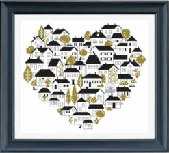 In The Heart Of The Village (Au Coeur Du Village) Cross Stitch Pattern