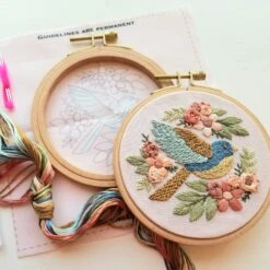 Bluebird Sampler Hand Embroidery Kit -Olympus Handmade Store jessica long embroidery bluebird sampler 27