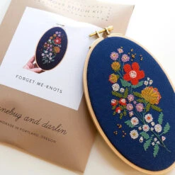 Forget-Me-Knots Cross Stitch Kit -Olympus Handmade Store junebug and darlin cross stitch kit forget me not 04