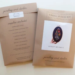 Forget-Me-Knots Cross Stitch Kit -Olympus Handmade Store junebug and darlin cross stitch kit forget me not 05