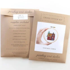 Vintage Cabin Cross Stitch Kit -Olympus Handmade Store junebug and darlin cross stitch kit vintage cabin 0000 Layer5