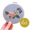 Wild Rose And Moth Cross Stitch Kit -Olympus Handmade Store junebug darlin cross stitch kit wild rose moth 0000 Layer1