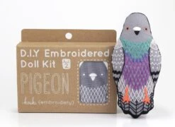 Hand Embroidered Plushie Doll Kit - Pigeon -Olympus Handmade Store kiriki press 06