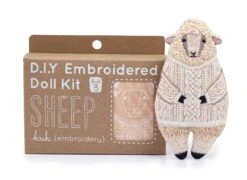 Hand Embroidered Plushie Doll Kit - Sheep 7 Hand Embroidered Plushie Doll Kit - Sheep -Olympus Handmade Store kiriki press 09