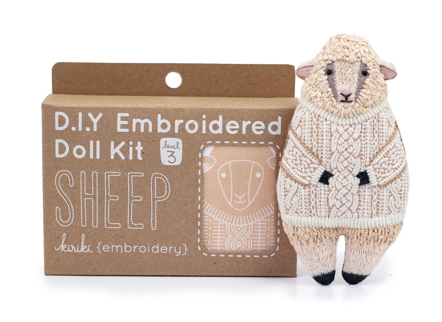 Hand Embroidered Plushie Doll Kit - Sheep 5 Hand Embroidered Plushie Doll Kit - Sheep - Image 3