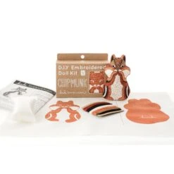 Hand Embroidered Plushie Doll Kit - Chipmunk -Olympus Handmade Store kiriki press chipmunk 03