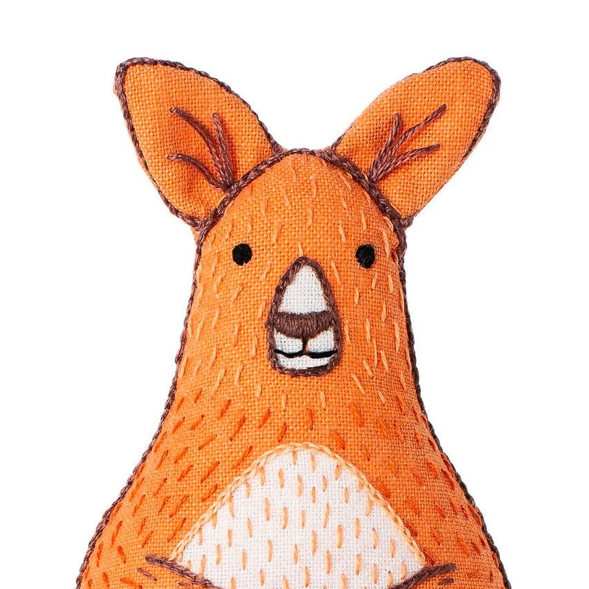 Hand Embroidered Plushie Doll Kit - Kangaroo 3 Hand Embroidered Plushie Doll Kit - Kangaroo