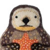 Hand Embroidered Plushie Doll Kit - Otter -Olympus Handmade Store kiriki press embroidery kit otter 01