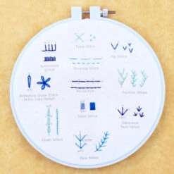 Hand Embroidery Stitch Sampler - Beginner Stitches 8 Hand Embroidery Stitch Sampler - Beginner Stitches -Olympus Handmade Store kiriki press hand embroidery stitch sampler beginner 03