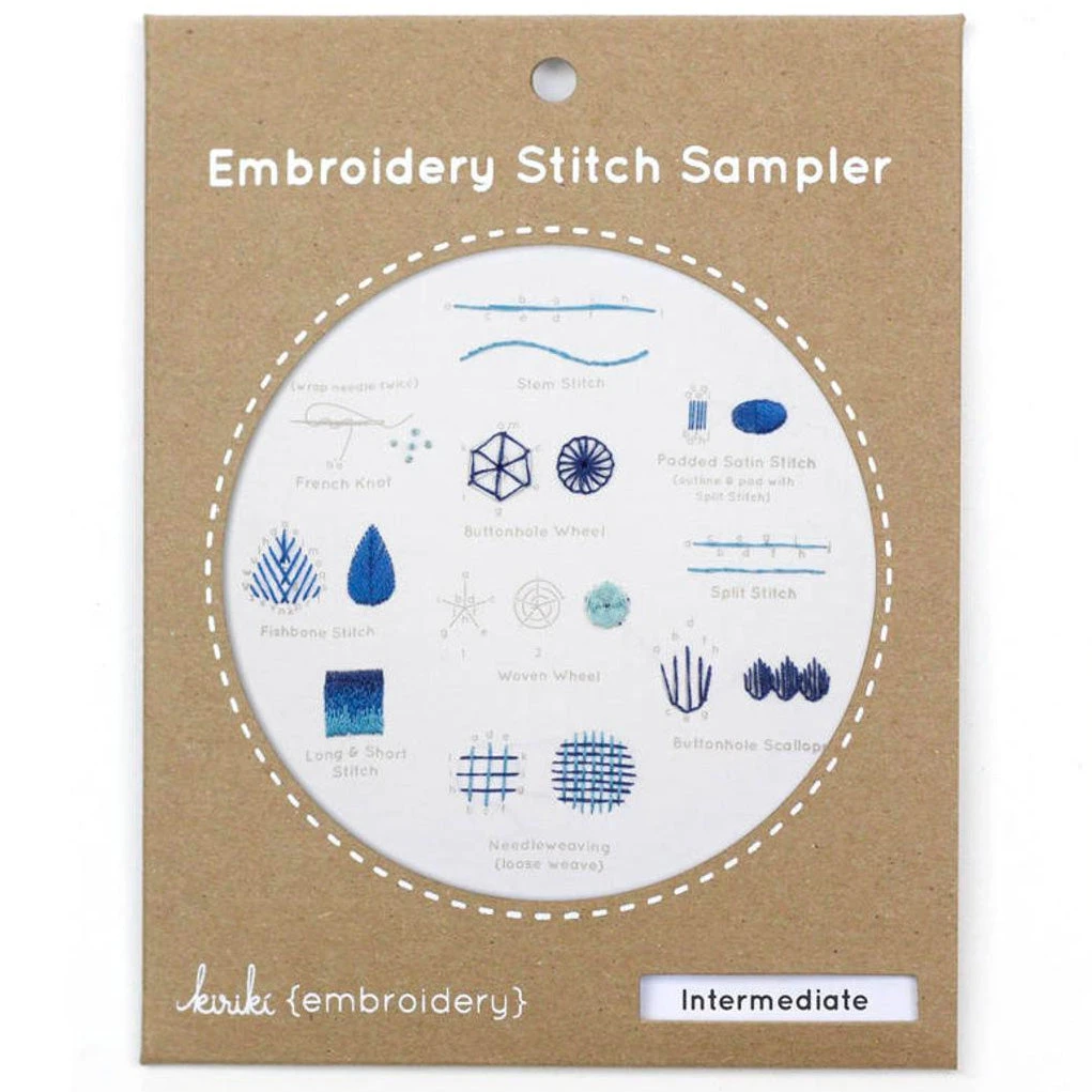 Hand Embroidery Stitch Sampler - Intermediate Stitches 3 Hand Embroidery Stitch Sampler - Intermediate Stitches