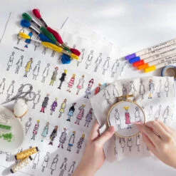 100 Ladies Printed Embroidery Fabric