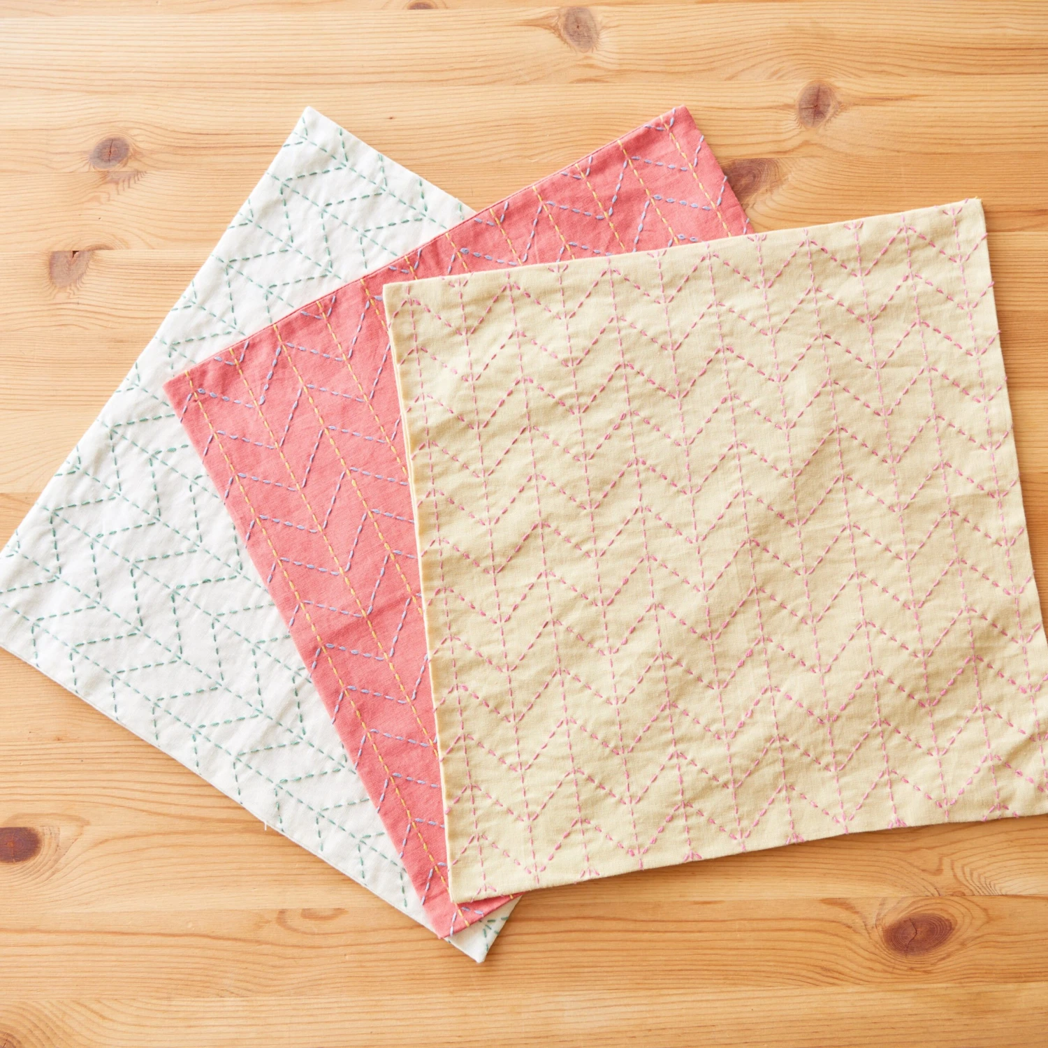 Hidamari Preprinted Sashiko Cloth - Sugiaya (Herringbone) 5 Hidamari Preprinted Sashiko Cloth - Sugiaya (Herringbone) - Image 3