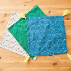 Hidamari Preprinted Sashiko Cloth - Maru-tsunagi (Circles) -Olympus Handmade Store lecien sashiko hidamari cloth 02