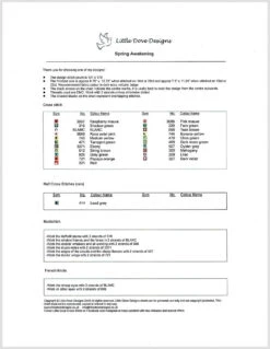 Spring Awakening Cross Stitch Pattern -Olympus Handmade Store little dove designs cross stitch pattern spring awakening 2