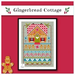 Gingerbread Cottage Cross Stitch Pattern -Olympus Handmade Store little dove designs cross stitch pattern stitch gingerbread cottage 02
