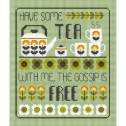 Tea And Gossip Cross Stitch Pattern