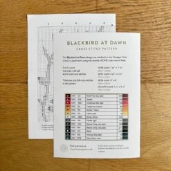 Blackbird At Dawn Cross Stitch Pattern 7 Blackbird At Dawn Cross Stitch Pattern -Olympus Handmade Store love poppet cross stitch blackbird 1