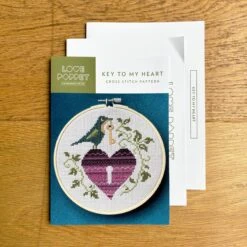 Key To My Heart Cross Stitch Pattern -Olympus Handmade Store love poppet cross stitch key heart
