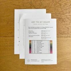 Key To My Heart Cross Stitch Pattern -Olympus Handmade Store love poppet cross stitch key heart 1