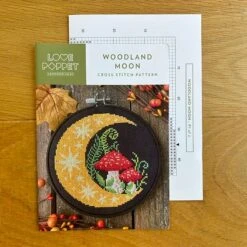Woodland Moon Cross Stitch Pattern -Olympus Handmade Store love poppet cross stitch woodland moon