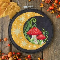 Woodland Moon Cross Stitch Pattern