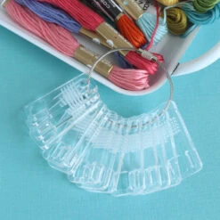 Embroidery Floss Swatch Drops -Olympus Handmade Store lucky jonquil swatch drops 03