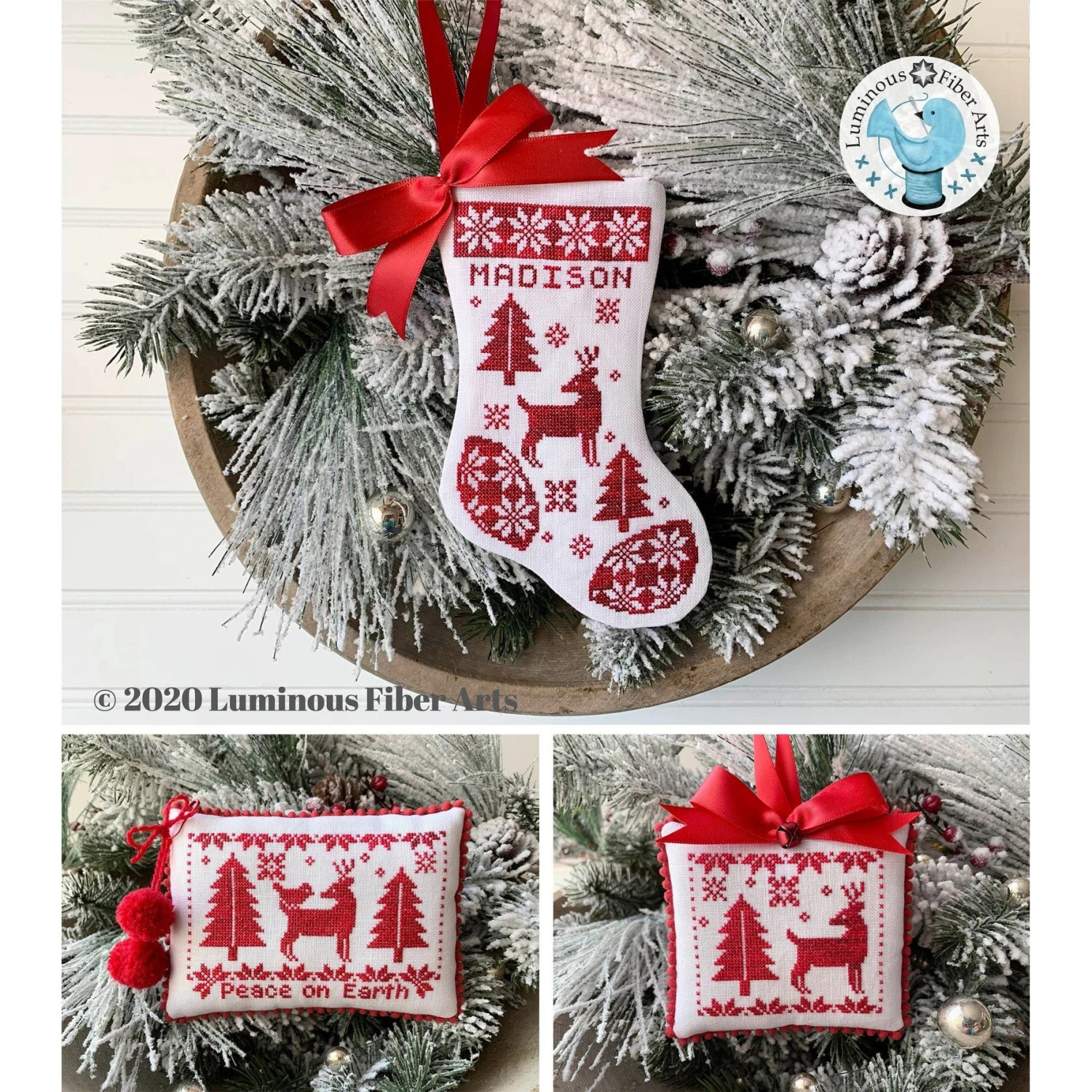 Noel Rouge Cross Stitch Pattern 4 Noel Rouge Cross Stitch Pattern - Image 2