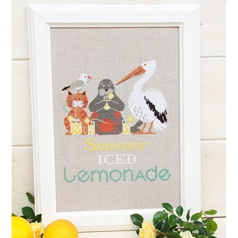 Summer Iced Lemonade Cross Stitch Pattern 3 Summer Iced Lemonade Cross Stitch Pattern