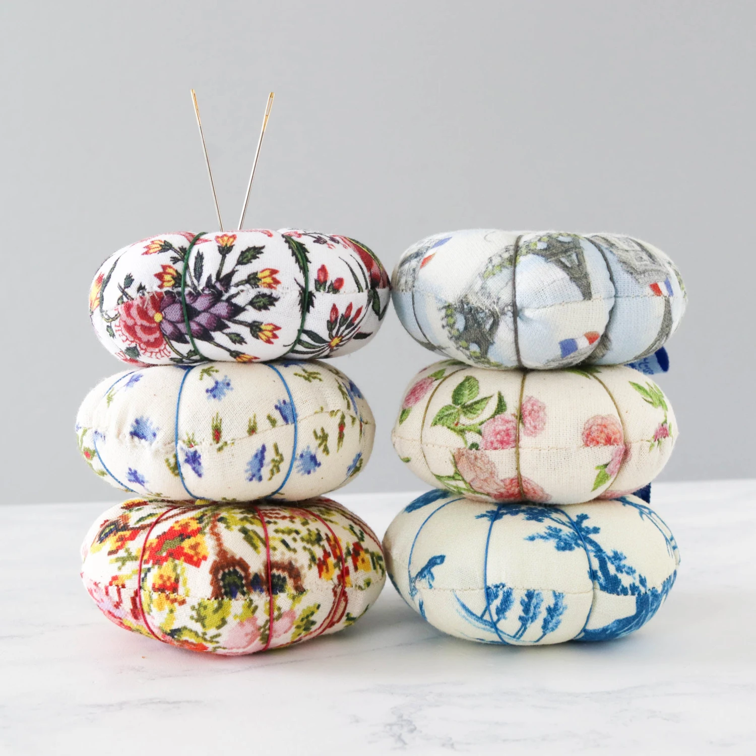 Maison Sajou Fabric Pincushion - Toile De Jouy 6 Maison Sajou Fabric Pincushion - Toile De Jouy - Image 4