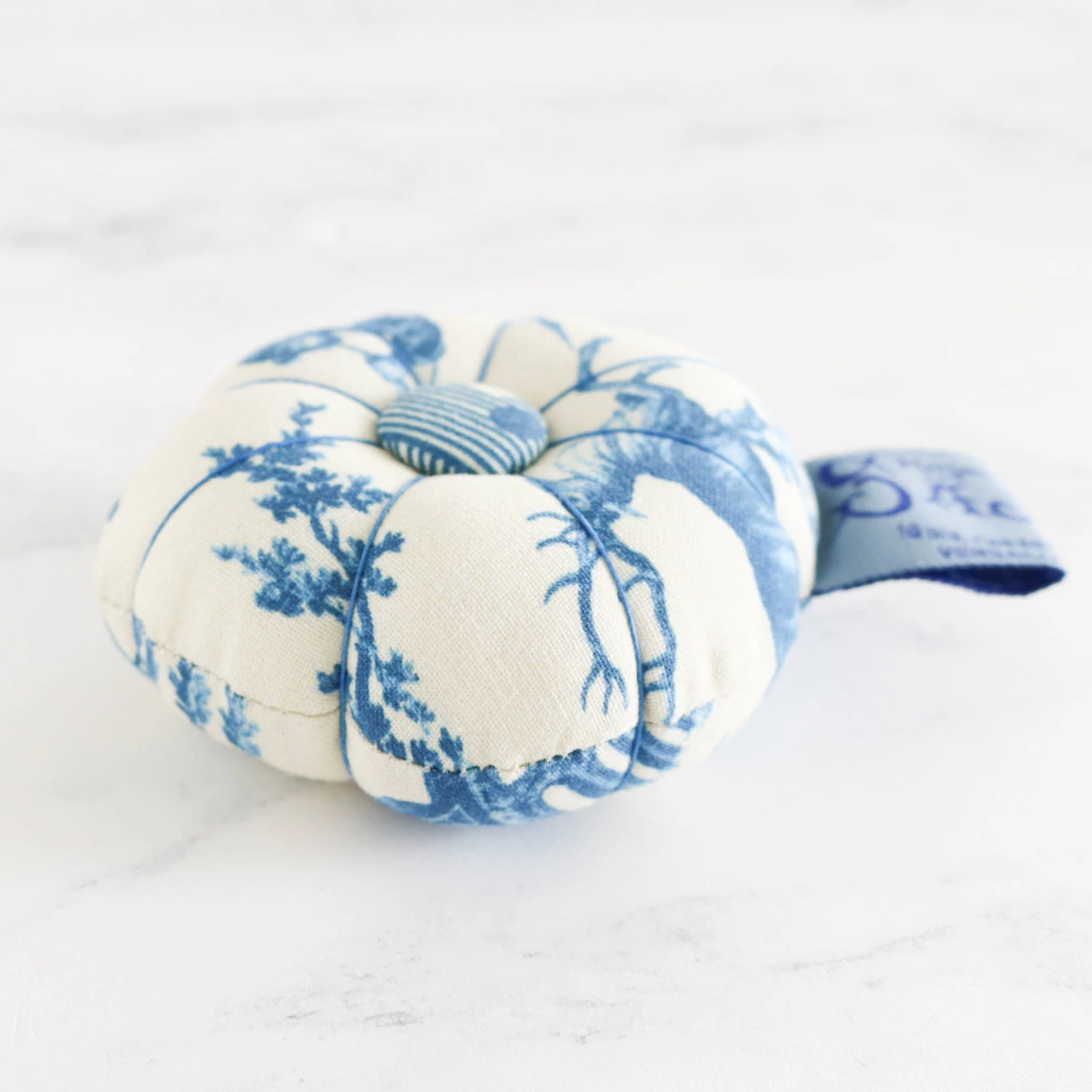 Maison Sajou Fabric Pincushion - Toile De Jouy 4 Maison Sajou Fabric Pincushion - Toile De Jouy - Image 2