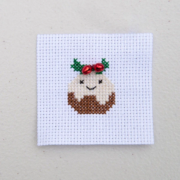 Mini Matchbox Cross Stitch Kit - Christmas Pudding 6 Mini Matchbox Cross Stitch Kit - Christmas Pudding - Image 4