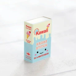 Mini Matchbox Cross Stitch Kit - Kawaii Ice Cream -Olympus Handmade Store marvling bros matchbox cross stitch kit ice cream 0002 Layer3