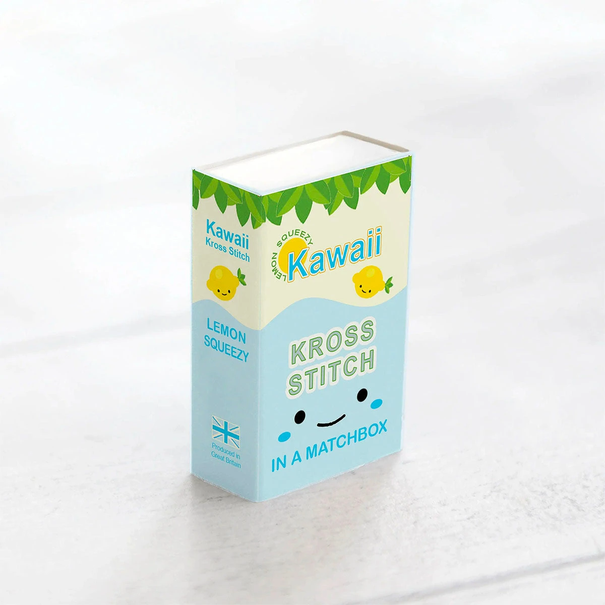 Mini Matchbox Cross Stitch Kit - Kawaii Lemon 7 Mini Matchbox Cross Stitch Kit - Kawaii Lemon - Image 5