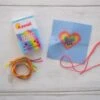 Mini Matchbox Cross Stitch Kit - Rainbow Heart -Olympus Handmade Store marvling bros matchbox cross stitch kit rainbow heart 0000 Layer2