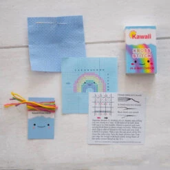 Mini Matchbox Cross Stitch Kit - Rainbow 10 Mini Matchbox Cross Stitch Kit - Rainbow -Olympus Handmade Store marvling bros matchbox cross stitch kit rainbow 0002 Layer3
