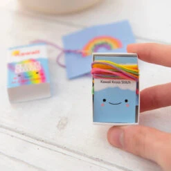 Mini Matchbox Cross Stitch Kit - Rainbow Cloud -Olympus Handmade Store marvling bros matchbox cross stitch kit rainbow 0003 Layer4 76070132 7fb6 43a0 aec8 8146213ed648