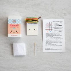 Kawaii Taco Mini Cross Stitch Kit In A Matchbox -Olympus Handmade Store marvling bros matchbox cross stitch kit taco 05