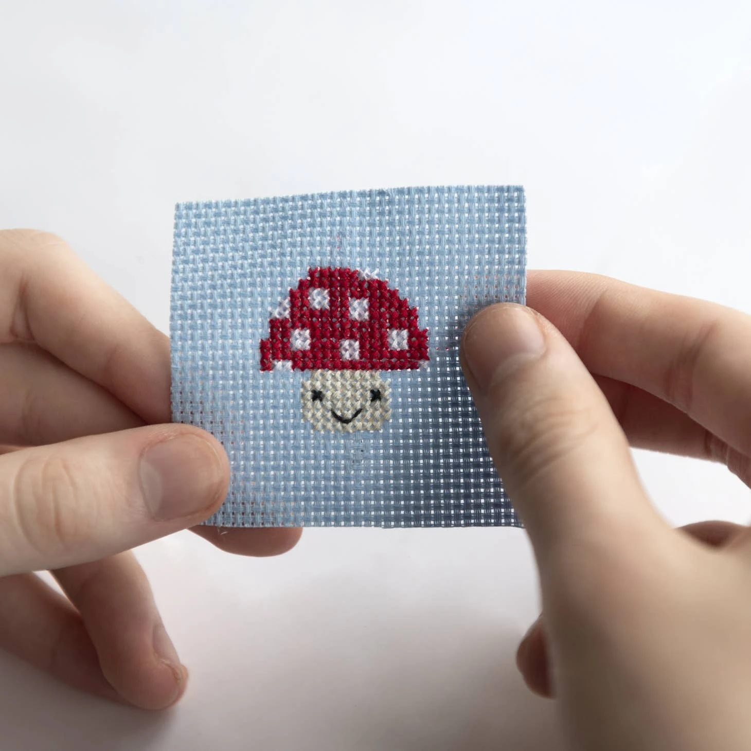 Kawaii Toadstool Mini Cross Stitch Kit In A Matchbox 6 Kawaii Toadstool Mini Cross Stitch Kit In A Matchbox - Image 4