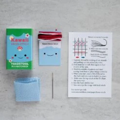 Kawaii Toadstool Mini Cross Stitch Kit In A Matchbox 11 Kawaii Toadstool Mini Cross Stitch Kit In A Matchbox -Olympus Handmade Store marvling bros matchbox cross stitch kit toadstool 04