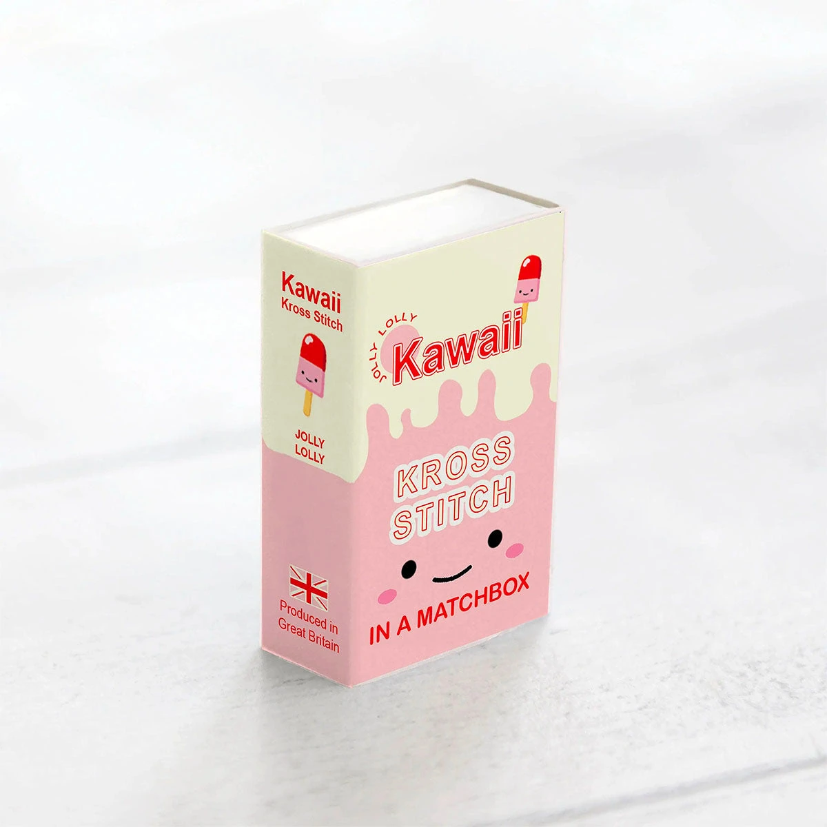 Mini Matchbox Cross Stitch Kit - Kawaii Popsicle 7 Mini Matchbox Cross Stitch Kit - Kawaii Popsicle - Image 5