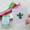 Kawaii Cactus Mini Cross Stitch Kit In A Matchbox 2 Kawaii Cactus Mini Cross Stitch Kit In A Matchbox -Olympus Handmade Store marvling brothers matchbook cross stitch kit 2