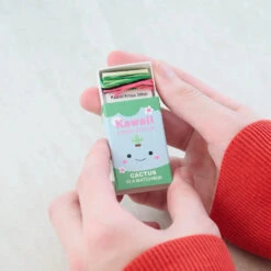 Kawaii Cactus Mini Cross Stitch Kit In A Matchbox -Olympus Handmade Store marvling brothers matchbook cross stitch kit 3