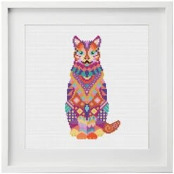 Mandala Cat Cross Stitch Pattern 7 Mandala Cat Cross Stitch Pattern -Olympus Handmade Store meloca designs 39