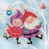 A Merry Pair Cross Stitch Ornament Kit -Olympus Handmade Store merry pair 01