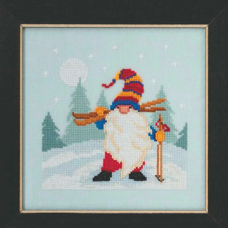Skiing Gnome Cross Stitch Kit 4 Skiing Gnome Cross Stitch Kit - Image 2