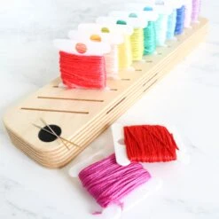 Floss Bobbin Rack -Olympus Handmade Store modern hoopla floss bobbin holder 02