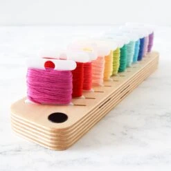 Floss Bobbin Rack -Olympus Handmade Store modern hoopla floss bobbin holder 03